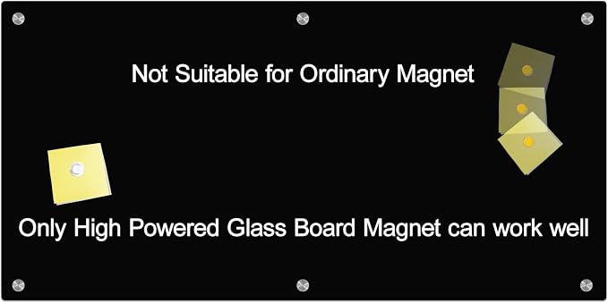 J&J worldwide Magnetic Black Glass Whiteboard 6' x 3', 70 x 35 Inches Large - Image 7