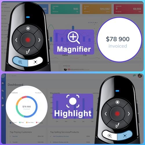 2 in 1 Type C USB Presentation Clicker with Physical and Digital