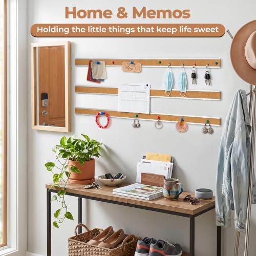 5 Pack Cork Board Strips for Wall - 47.2" x 1.1" Bulletin Bar Strip