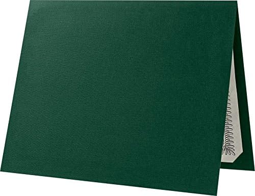 LUXPaper 9.5" x 12" Certificate Holders | Green Linen | 100lb. Cover | 50 Qty by LUXPaper