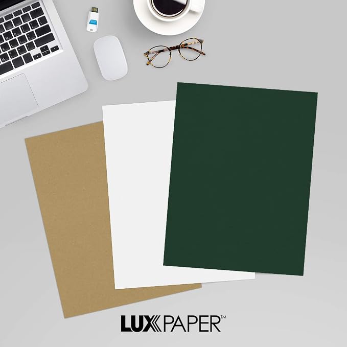 LUXPaper 8.5" x 11" Cardstock | Letter Size | Green Linen | 100lb. Cover | 250 - Image 9
