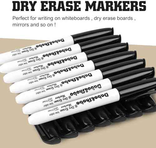 Dabo&Shobo Dry Erase Markers Bulk, 120 Count Black Whiteboard Markers, Low Odor Dry Erase Markers, Chisel Tip, Suitable for School, Office, or Home