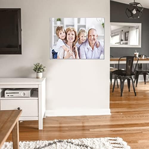 PecMuikee Acrylic Sign Holder 8.5x11 Horizontal, Wall Mount Acrylic