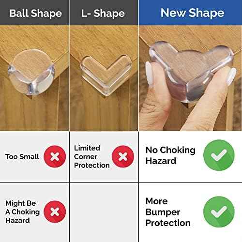 Corner Protectors for Baby (12 Pack) - Patented - New & Improved Edge Protector for Baby – Transparent Corner Protectors - Baby Safety Products to Baby Proof Corners and Edges
