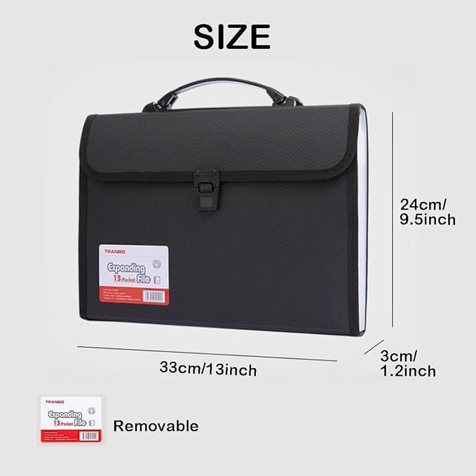 2 Pack 12 Pockets Accordion File Organizer - Image 2