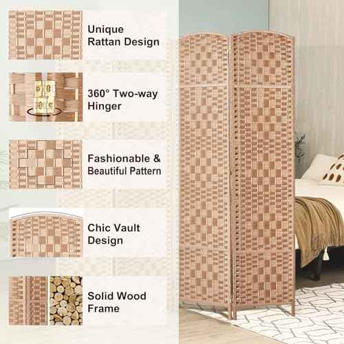 RHF Room Divider Panel,3Panel Partition Room Dividers,Wall Divider,Natural