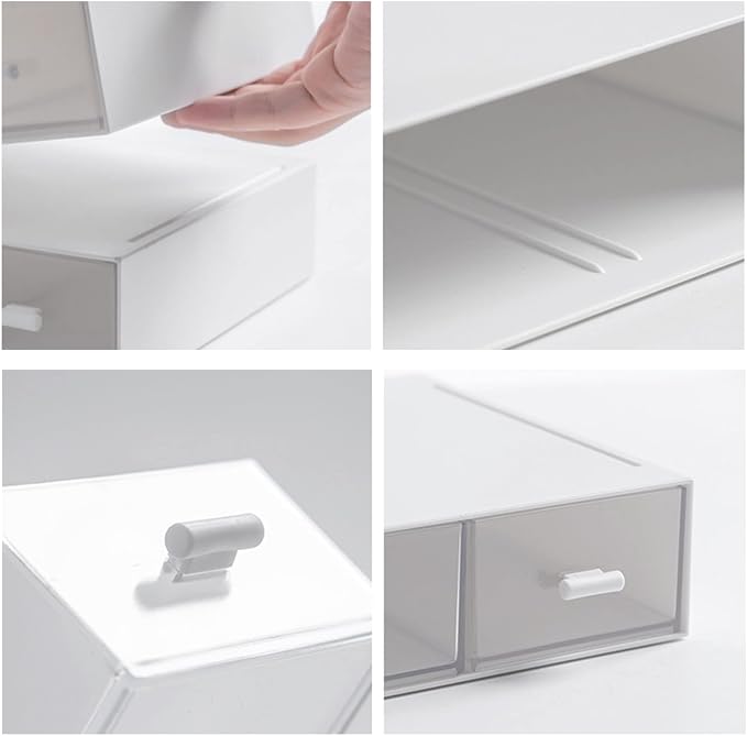 Desk Organizer-3 Tier Stackable Storage Drawers - Image 4
