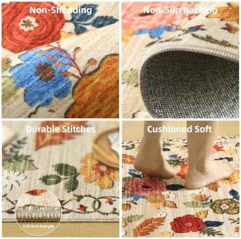 Washable Hallway Runner Kitchen Rugs : 2'6"x8' Carpet Runner Rug Non Slip