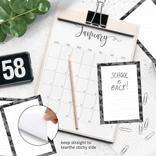 Sticky Notes 4X6 Inches, 2 Pack Large Cute Self-Stick Pads, Bright Funny Memo Pads Easy to Stick for Home, Office Black Bats