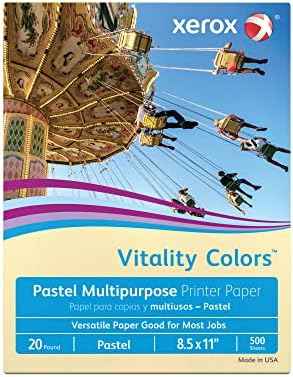 Xerox® Vitality Colors™ Multipurpose Printer Paper, Letter Paper Size, 20 Lb, 30% Recycled, Ivory, Ream Of 500 Sheets