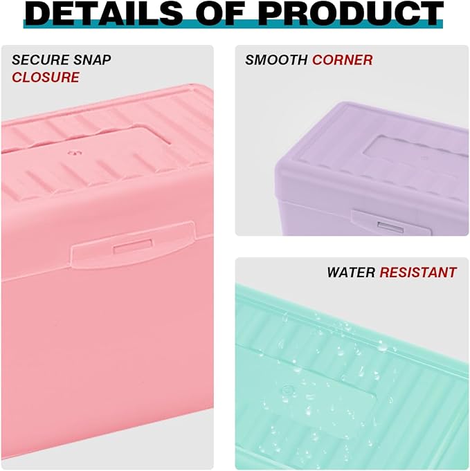 H4D Index Card Holder 3x5, Index Card Box Organizer Case, 3x5 Flash Note Card - Image 5