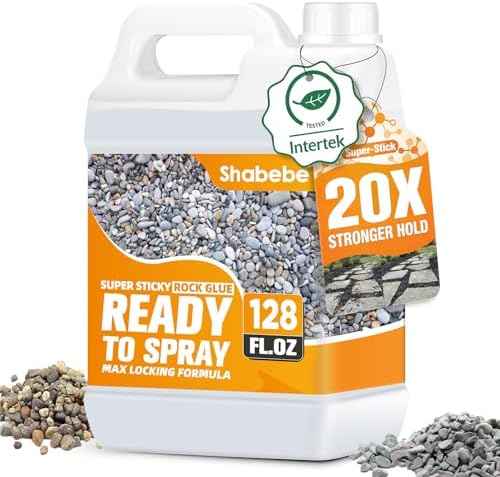 Rock Glue for Landscaping 1 Gallon, Ready-to-Use Gravel Binder for Pea Gravel & Small Stones, Fast-Drying Landscape Rock Adhesive, Weather-Resistant Stone Stabilizer for Garden Paths, Patios