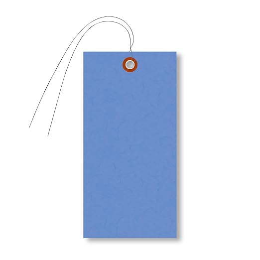 SmartSign 6.25 x 3.125 inch “Blue” Blank Tyvek Shipping Tags - Image 5