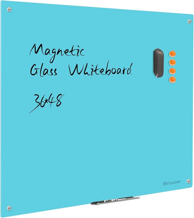 Magnetic Glass Dry Erase Board by Unknown