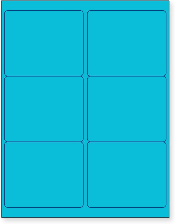 NextDayLabels - 8-1/2 x 11 Neon Color High Light Fluorescent Labels by NextDayLabels