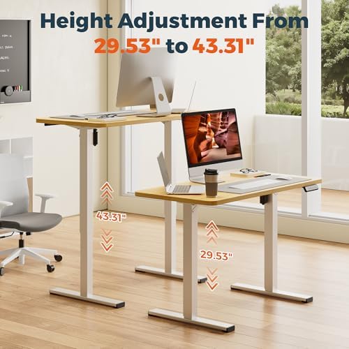 47''x24''One-Piece Adjustable Small Standing Desk for Home Office