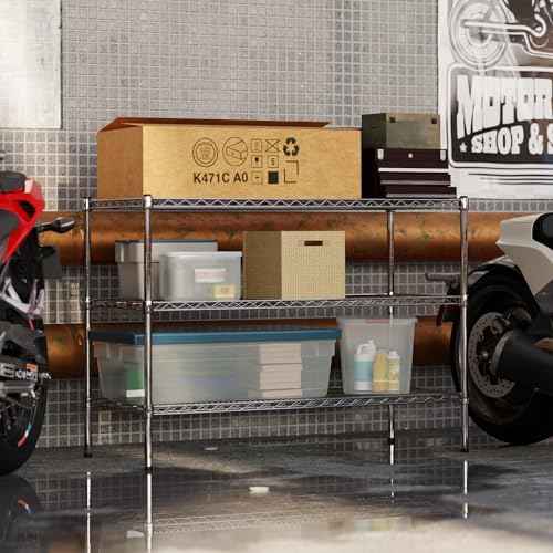 21" Deep x 48" Wide x 34" Height Wire Shelving Kit | 3-Tier | NSF