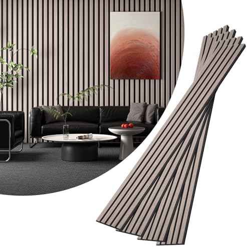VallisCo 4-Piece Wood Slat Acoustic Panels for Stylish Interior Decor