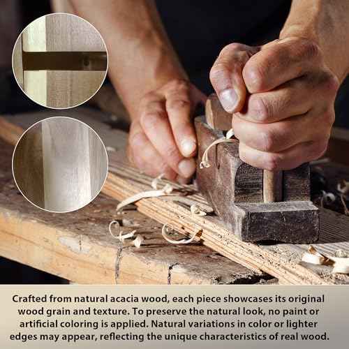 Large Acacia Wood Cable Management Box, Magnetic Lid, Cable Organizer