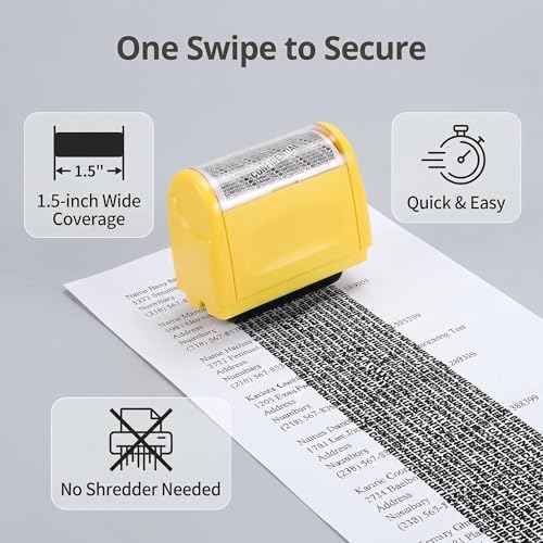 Identity Theft Protection Roller Stamp - Confidential Privacy Guard ID