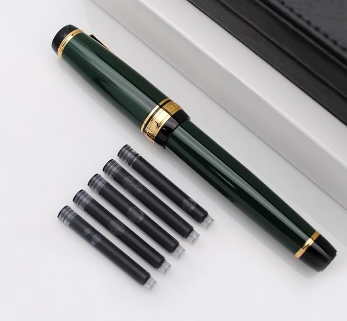 xixixiaozhu Metal Big Fountain Pen Set Medium Nib 0.7mm, Includes Ink Refill - Image 9