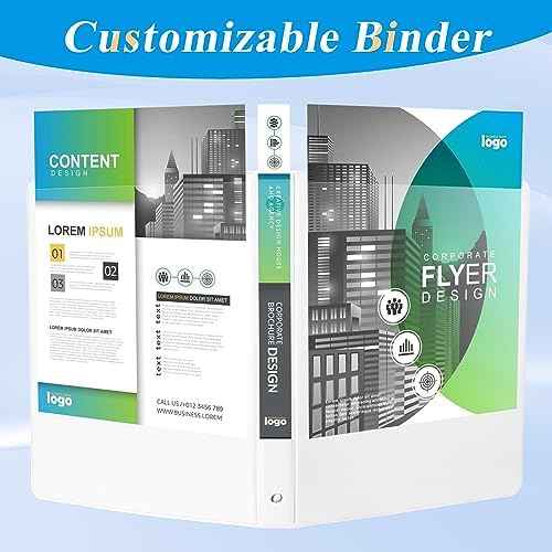 CIXILDTS 1-inch Round Ring Binder with 150+ Paper Capacity, White
