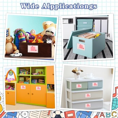 100 Pack Clear Adhesive Pockets 3" x 5" Index Card Pockets with Top Open for Loading Index Card Holder Clear Plastic Labels Holders Adhesive Plastic Sleeves for Organizing, Storage Bins, Library Cards