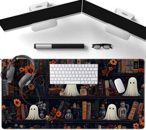 LuckyCow Cute Vintage Gothic Desk Mat Kawaii Dark Academia Desk Pad