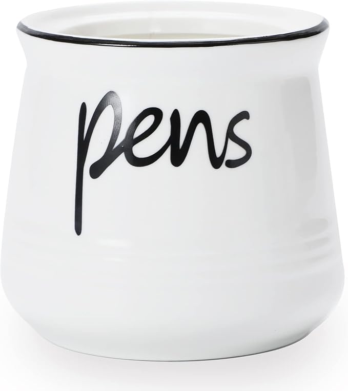 ONTUBE Porcelain Pens Holder Stand, Ceramic Pencils Holder by ONTUBE