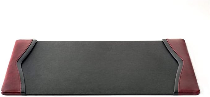 Dacasso Burgundy Leather 25.5" x 17.25" Side Rails Desk Pad - Image 4