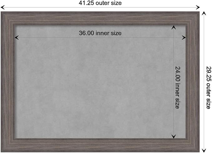 Amanti Art Grey Framed Magnetic Board 29x41 Large Vision Board - Image 4