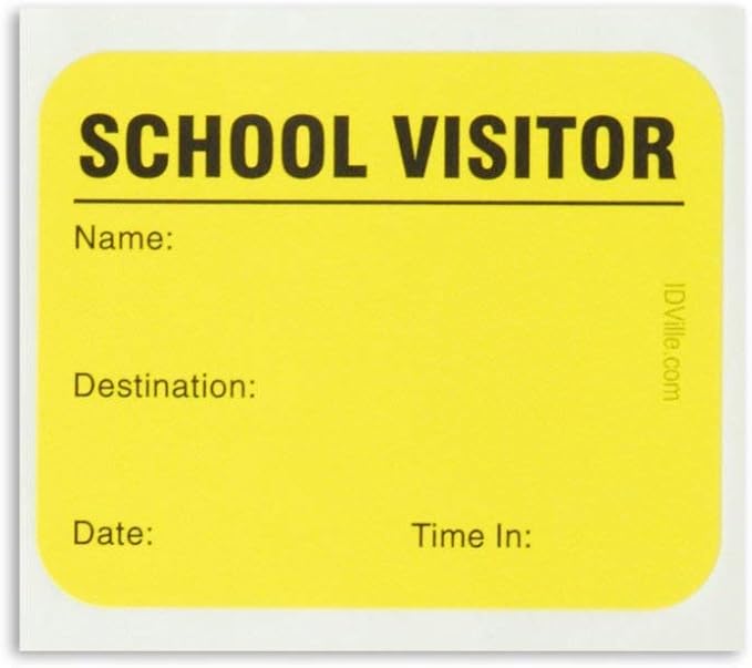 School Visitor Log Book, Spiral-Bound Visitor Badges, Guest Register Book - Image 3