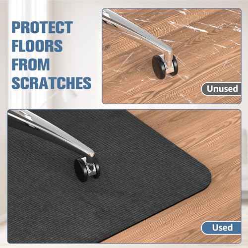 Placoot Office Chair Mat for Hardwood Floor, 55"x35" Computer Chair Rug, Under Desk Mat, Large Anti-Slip Floor Protector for Home Office