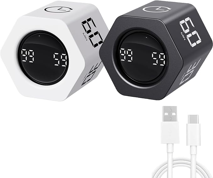 Productivity Timer Flip Gravity Sensor Cube Timer Countdown & Countup, Mute & by LUCKYTIME