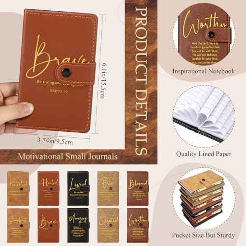 Spakon 40 Pcs Christian Gifts Bulk Prayer Journal with Pens, 5 Colors