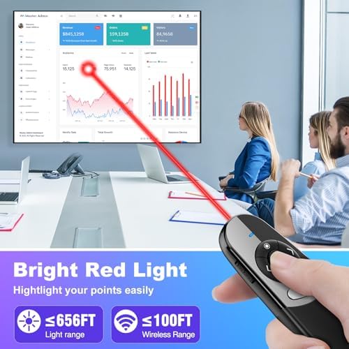 2 in 1 Type C USB Presentation Clicker with Physical and Digital