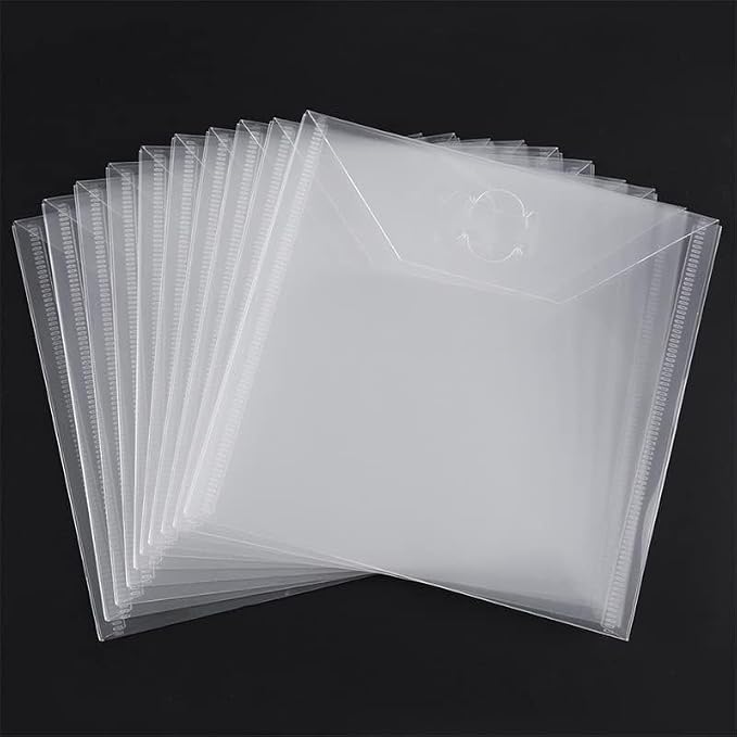 10PCS Large Stamp & Dies Storage Pockets Transparent Plastic Seal Bags Storage - Image 2