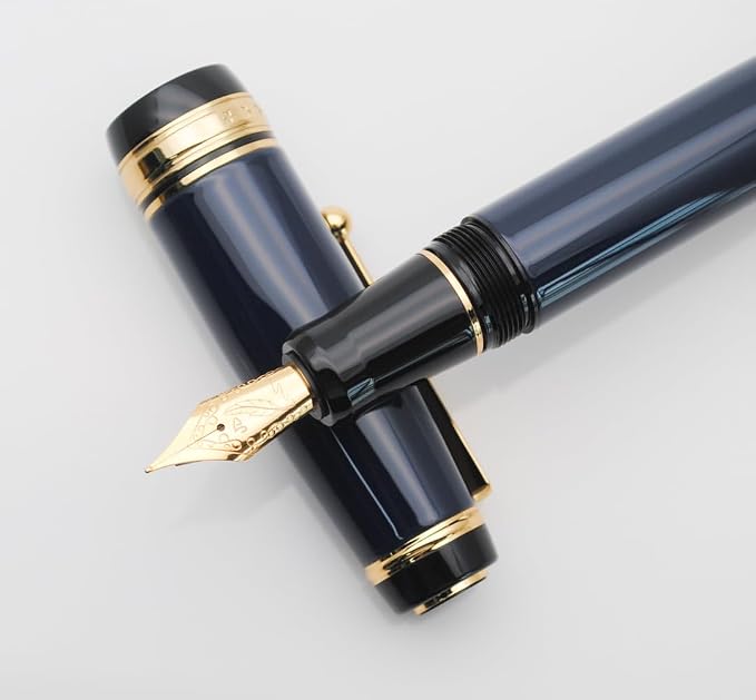xixixiaozhu Metal Big Fountain Pen Set Medium Nib 0.7mm, Includes Ink Refill - Image 4