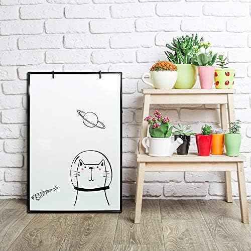 JILoffice Dry Erase Board, Magnetic White Board 36 X 24 Inch, Double Sided Whiteboard Easel, Black Aluminum Frame with Two Flipchart Hooks for Office Home and School