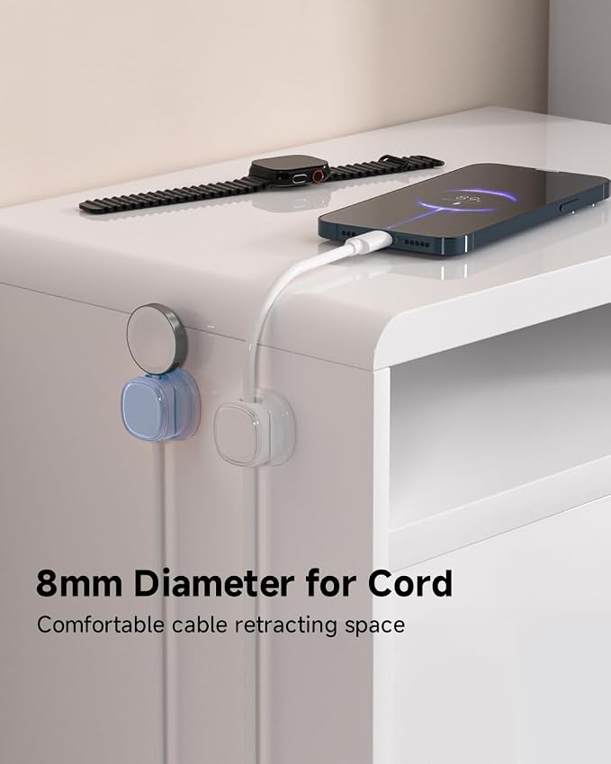 9 Pack Cord Organizer, Spring Cable Management, Adhesive Cute Cable Holder Clips - Image 5
