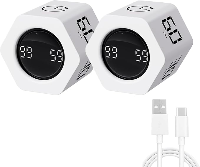 Productivity Timer Flip Gravity Sensor Cube Timer Countdown & Countup, Mute & by LUCKYTIME