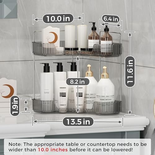 YCIA&DONE Corner Bathroom Counter Organizer, Makeup Organizer for