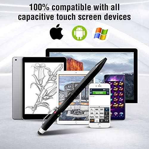 5-in-1 Stylus Pen&Multicolored Pen in One, Multifunction Pen with Metal Gift Box,Black Blue Red Green Ballpoint Pen for Tablet with Universal Stylus Multicolor Pen for Touch Screens（Black）