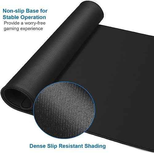 Large Extended Gaming Mouse Pad, Water Resist Non-Slip Mousepad Rubber Base