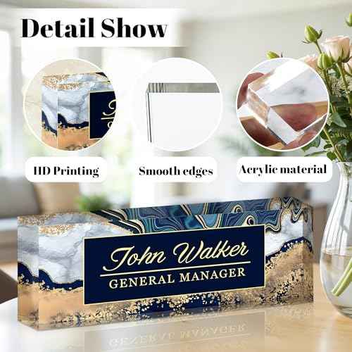 Ship Next Day Desk Name Plate Personalized, Custom Name Plate for Desk