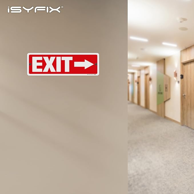 iSYFIX Exit Signs 6 Pack 12x4 Inch - Image 7