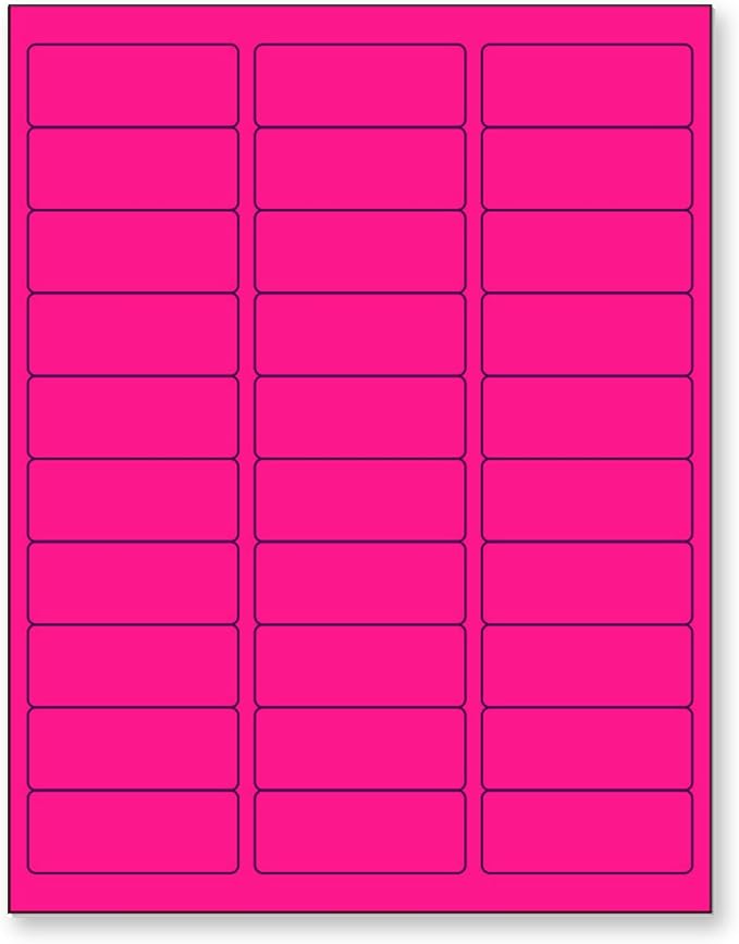 NextDayLabels - 8-1/2 x 11" Neon Color High Light Fluorescent Labels by NextDayLabels