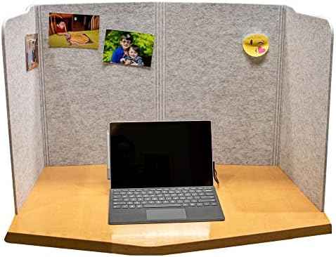 Practical products Portable Acoustic Divider - Home Office freestanding-Computer Desk (Small Grey)