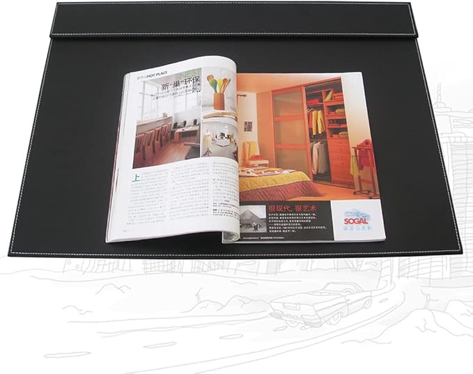 KINGFOM Ultra-Smooth PU Leather Desk Pad & Mat Office Desk Drawing & Writing - Image 7