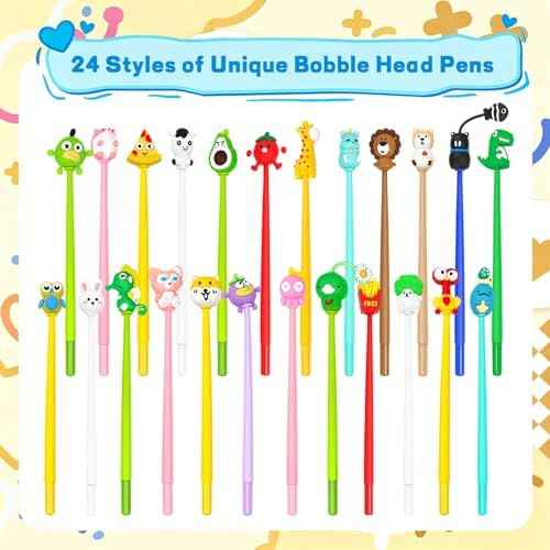 Cartoon Fun Gel Pens, Cute Pen Back to School Gifts Bulk Kawaii Gel Ink Pens for Office Supplies, Classroom Prizes and Birthday (24)